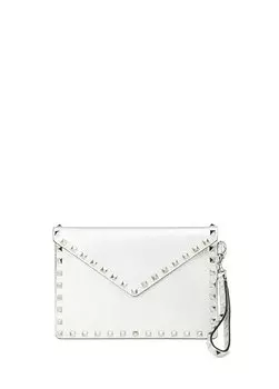 Портфель женских кожаных ручных сумок rockstud silver Valentino Garavani