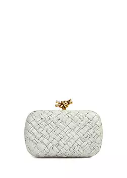 Портфель женских кожаных вещей серого цвета knot Bottega Veneta