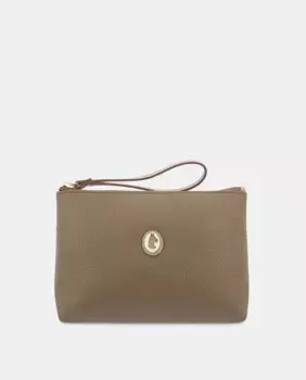 Портмоне из воловьей кожи и канвы черного цвета El Potro, коричневый