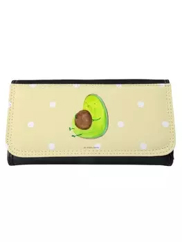 Портмоне Mr & Mrs Panda Damen Avocado Pfeifen ohne Spruch, пастельно-желтый