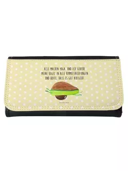 Портмоне Mr & Mrs Panda Damen Avocado Yoga, пастельно-желтый