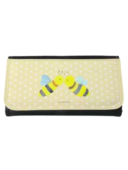 Портмоне Mr & Mrs Panda Damen Biene Liebe ohne Spruch, пастельно-желтый