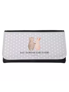 Портмоне Mr & Mrs Panda Damen Br und Hase Umarmen, пастельно-серый
