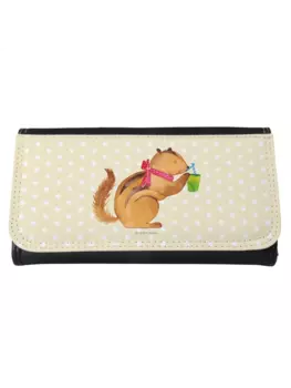 Портмоне Mr & Mrs Panda Damen Eichhrnchen Smoothie ohne S, пастельно-желтый