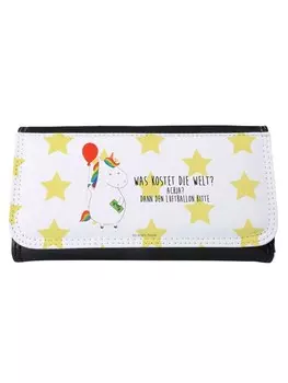 Портмоне Mr & Mrs Panda Damen Einhorn Luftballon, белый