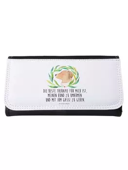 Портмоне Mr & Mrs Panda Damen Hund Blumen, белый