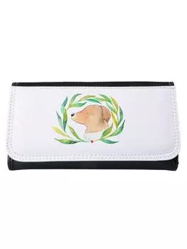 Портмоне Mr & Mrs Panda Damen Hund Blumen ohne Spruch, белый