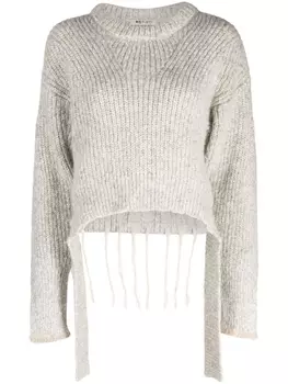 Ports 1961 джемпер в рубчик с вышитым логотипом, серый