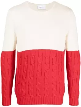 Ports V джемпер в двух тонах, белый