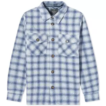 Portuguese Flannel Рубашка с вафельным узором, синий