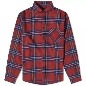 Portuguese Flannel Рубашка в клетку на пуговицах Пау, красный