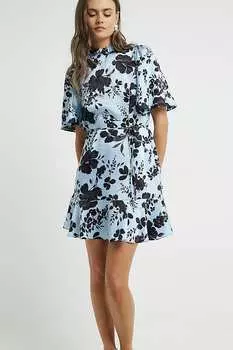 Послеобеденное мини-платье River Island, синий