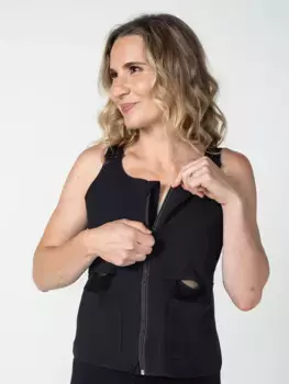 Послеоперационный жилет с застежкой спереди Anaono, черный