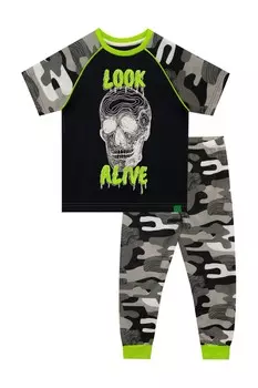 Посмотрите на живую камуфляжную пижаму с черепом Harry Bear, серый