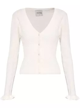 Posse кардиган Iris фактурной вязки, белый