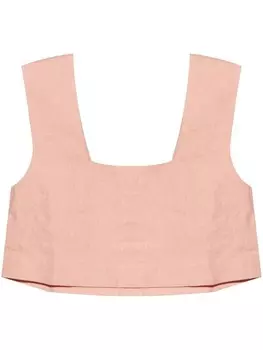 Posse льняной укороченный топ Caleb, розовый