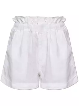 Posse льняные шорты Ducky с присборенной талией, белый