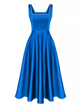 POST MERIDIEM декорированное платье миди, синий