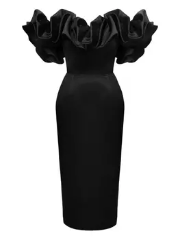 POST MERIDIEM платье миди Meringue, черный