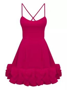 POST MERIDIEM платье мини с открытой спиной, розовый