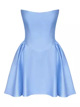 POST MERIDIEM платье мини Tuck с корсетом, синий