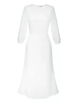POST MERIDIEM приталенное платье миди, белый