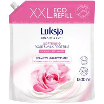 Поставка жидкого кремообразного мыла, 1500 мл Luksja Creamy & soft ra i proteiny