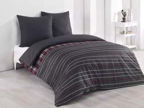 Постельное белье 100% хлопок Renforce, комплект пододеяльников 200х200/200х220, набор: 4 Джонас, размер: 200х200 + 2х (80х80) leonado vicenti