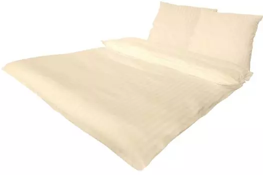 Постельное белье 135х200 + 80х80 сатин HOTEL DAMASK премиум хлопок 2 шт. шампанское MB Warenhandel24