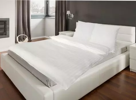 Постельное белье 135х200+80х80 сатин HOTEL DAMASK премиум хлопок 4 шт. белое MB Warenhandel24