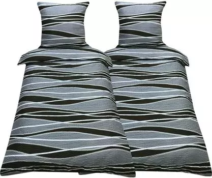 Постельное белье 135х200, пододеяльник из жатого микрофибры серо-черно-коричневый волна, 4 шт leonado vicenti