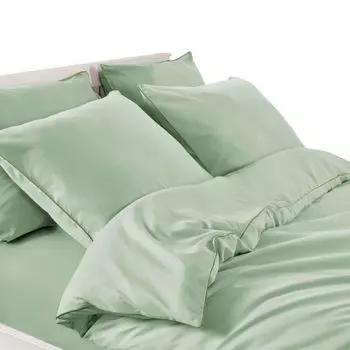 Постельное белье 135х200 см - постельное белье хлопок - комплекты постельного белья из 2 предметов - пододеяльник 135х200 см и 1 наволочка 70х80 см - фисташковый Cotton Market