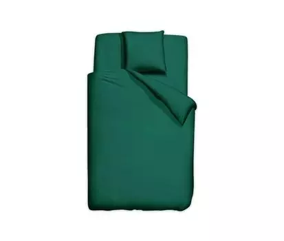 Постельное белье 135x200, 2 предмета, однотонная зеленая наволочка 80x80, комплекты постельного белья, темно-зеленые, однотонные, комплект пододеяльников из микрофибры на молнии… FEBE