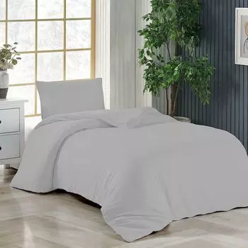 Постельное белье 140х200 + 80х80 см. Серый пододеяльник хлопок, 2 шт livessa