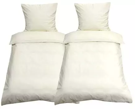 Постельное белье 155х220 + 80х80 см 100% хлопок Renforce Beige Plain однотонный комплект, 4 шт leonado vicenti