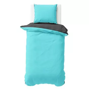 Постельное белье 155x220 см бирюзовый антрацит двустороннее постельное белье двусторонний микрофибра однотонный пододеяльник 2 шт Visaggio