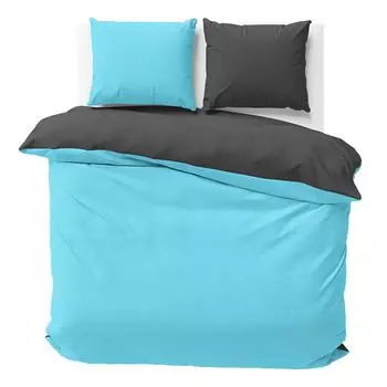 Постельное белье 200x220 см бирюзовый антрацит двустороннее постельное белье двусторонний микрофибра однотонный пододеяльник 3 шт Visaggio