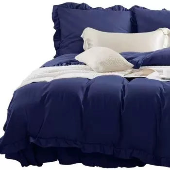 Постельное белье 220Х200, комплект постельного белья с наволочкой + 2 наволочки 70Х80, твердая микрофибра SIiN, морской