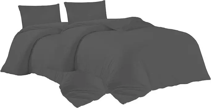 Постельное белье 2 шт. 135х200 + 2 шт. 40х80 см. антрацит, пододеяльник хлопок, 4 шт livessa