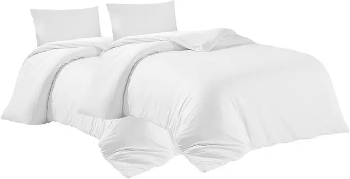 Постельное белье 2 шт. 135х200 + 2 шт. 40х80 см. Белый хлопковый пододеяльник, 4 шт livessa