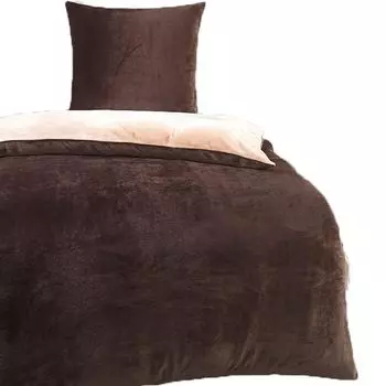 Постельное белье Aboutyourhome Двустороннее постельное белье зимнее Cashmere Touch Fleece однотонное 135x200 80x80, 2 шт. / Темно-серый aboutyourhome-shop
