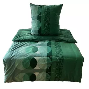 Постельное белье aboutyourhome флисовое постельное белье зимние круги 135х200 80х80 разные цвета, 2 шт. / Зеленый aboutyourhome-shop