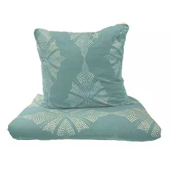 Постельное белье aboutyourhome флисовое постельное белье зимние украшения 135х200 80х80 разные цвета, 2 шт. / Зеленый aboutyourhome-shop