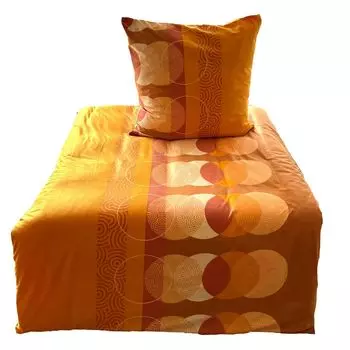 Постельное белье aboutyourhome флисовое постельное белье зимние круги 135х200 80х80 разные цвета, 2 шт. / Апельсин aboutyourhome-shop