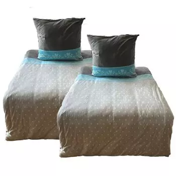 Постельное белье aboutyourhome флисовое постельное белье зима сердечки 135х200 80х80, 4 шт. / Синий aboutyourhome-shop