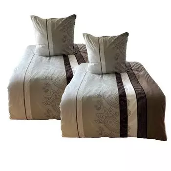 Постельное белье aboutyourhome флисовое постельное белье зимние украшения коричневый 135х200 80х80, 4 шт aboutyourhome-shop