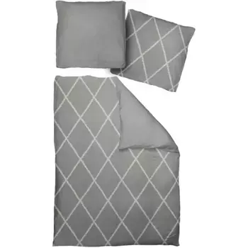 Постельное белье Adam «Casket Valdelana» с ромбовидным узором, серый
