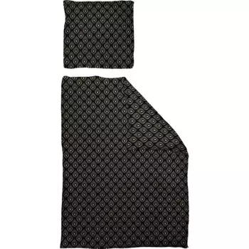 Постельное белье Adam "Перья", сертифицировано GOTS - изготовлено из экологически чистого хлопка, цвет schwarz/natur