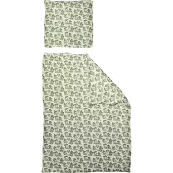 Постельное белье Adam «Старые добрые времена», сертифицировано GOTS – изготовлено из экологически чистого хлопка, цвет dunkelgrn/natur