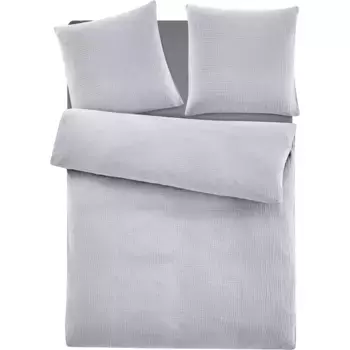 Постельное белье andas «Lundby», постельное белье из хлопка качества мягкого муслина, однотонное постельное белье, цвет light grey